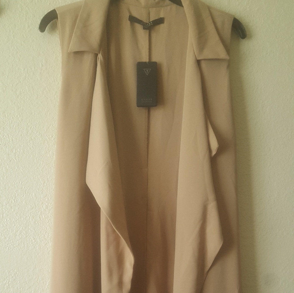 GUESS LONG DRAPE VEST SIZE LARGE - Picture 6 of 6